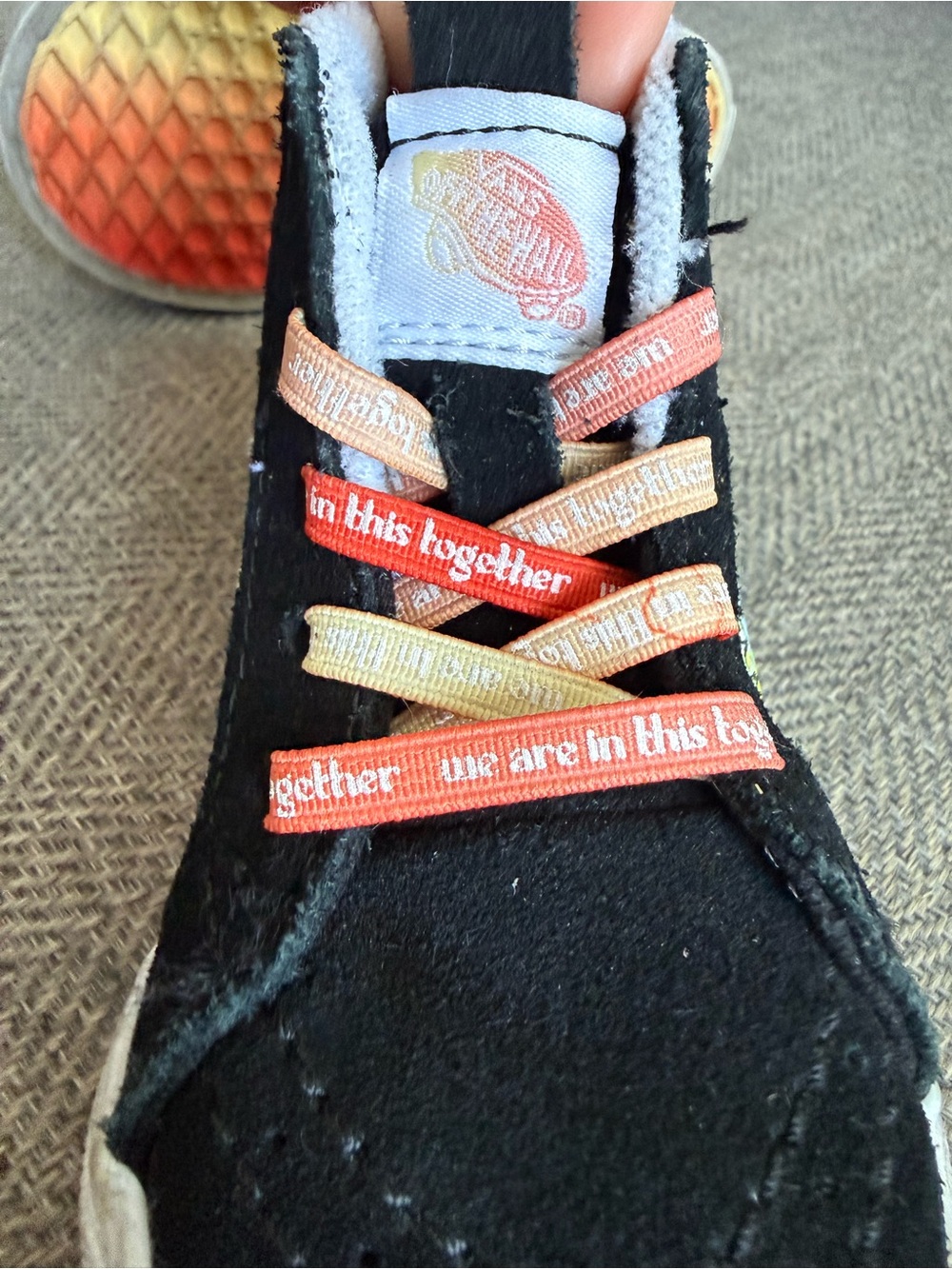 Vans Kids Black High-Top Sneakers with Multicolor Cartoon Panels - Picture 5 of 6